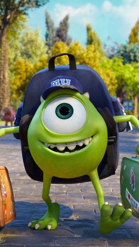 Mike Wazowski College Movies, Back To University, Charlie Day, Steve Buscemi, Disney Monsters, Pixar Characters, Wallpaper Disney, Disney Mom, Mike Wazowski