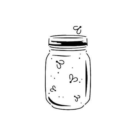 Firefly Tattoo, Fireflies In A Jar, Inkbox Tattoo, Stick N Poke Tattoo, Calendar Ideas, Poke Tattoo, Stick And Poke, Semi Permanent Tattoo, Grey Tattoo