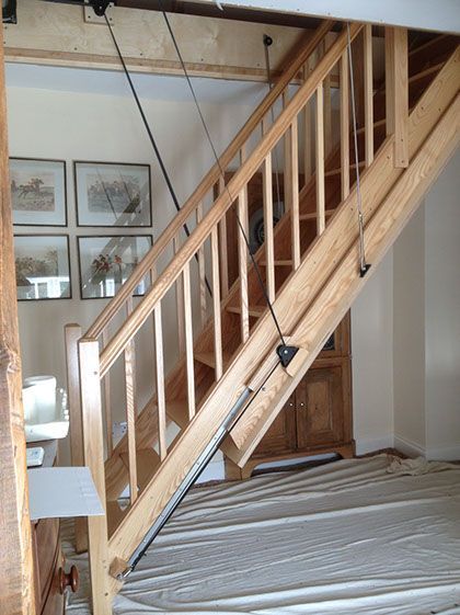 Loft Stairs Ideas, Retractable Stairs, Attic Design Ideas, Food Diet Plan, Attic Decor, Attic Staircase, Attic Renovation Ideas, Garage Attic, Attic Ladder