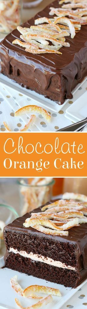 This Chocolate Orange Cake is rich, moist, flavorful and simply gorgeous! Chocolate Orange Cake, Cake Orange, Orange Chocolate Cake, Orange Cake Recipe, Gateaux Cake, Oreo Dessert, Moist Chocolate Cake, S'mores, Orange Cake