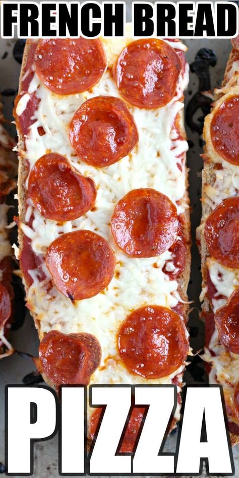 Stromboli Recipes, Slow Cooker Spaghetti Sauce, Crusty French Bread, Delicious Pizza Recipes, Friends Recipes, French Bread Recipe, French Bread Pizza, 4 Ingredient Recipes, Pizza Recipes Easy