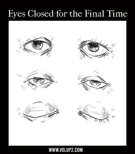 NEW ORIGINAL PLAYLIST UP! https://www.volup2.com/volup2s-original-playlists/2021/3/4/eyes-closed-for-the-final-time-by Eyes Closed for the Final Time by Madison Murray Original Artwork by Stephany Victorine Closed Eye Tutorial Drawing, Eyes Closing Animation, Eye Closing Animation, Closed Eye Sketch, Downward Eyes Drawing, How To Draw A Closed Eye, Closing Eyes Drawing, Black And White Drawing References, Eyes Closed Drawing Reference