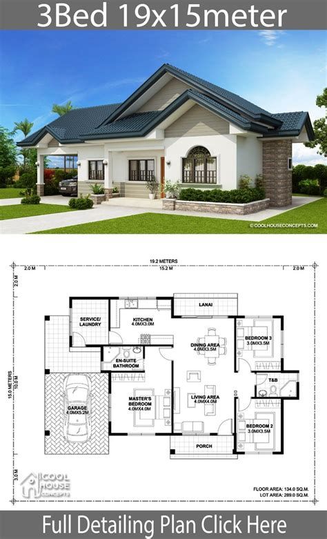 Home Designs Exterior, Three Bedroom House Plan, Bungalow Style House, House Plans With Photos, Bungalow Floor Plans, Houses Design, Affordable House Plans, Concrete Houses, House Plans 3 Bedroom