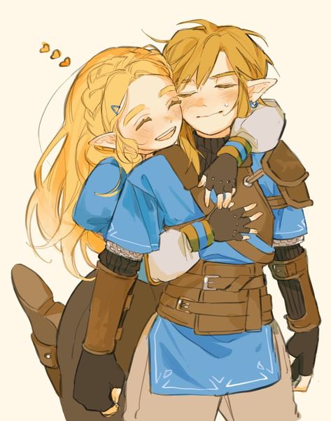 French Anime, Link Zelda, Cute Couple Drawings, Zelda Art, Legend Of Zelda Breath, Zelda Breath, Breath Of The Wild, Couple Drawings, The Legend Of Zelda