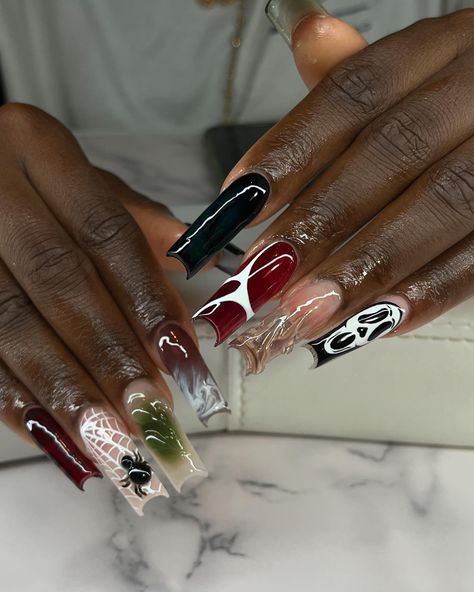 More closeups of this set cause I can’t get enough 😍 . . Spooky szn, spooky nails, Halloween nails, Austin nails, Austin nail tech, atx nails, nail art, nails of instagram, art nails Austin Nails, Spooky Nails Halloween, Spooky Nails, Spooky Szn, Nails Halloween, Art Nails, Instagram Art, Nails Nail, Nail Tech