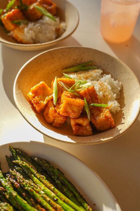 Honey Sesame Tofu Puffs - by Kristina Cho Honey Sesame Tofu, Tofu Puffs, Best Waffle Recipe, Wonton Noodle Soup, Tofu Pudding, Home Cooked Food, Sesame Tofu, Wonton Noodles, Honey Sesame