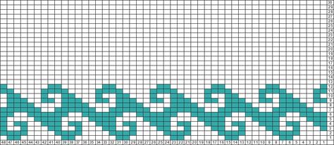 Tricksy Knitter Charts: Waves by IntertidalGirl Cross Stitch Waves Pattern, Knit Wave Pattern, Wave Knitting Pattern, Waves Knitting Pattern, Wave Cross Stitch, Motif Fair Isle, Fair Isle Chart, Fair Isle Knitting Patterns, Tapestry Crochet Patterns