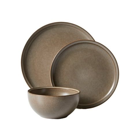 My Shop Earthy Dishware, Dinnerwear Set Rustic, Earth Tone Dishware, Brown Plates Dishes, Walmart Better Homes And Gardens, Green Dinnerware Set, Beautiful Dinnerware, Rustic Dinnerware, Brown Plates