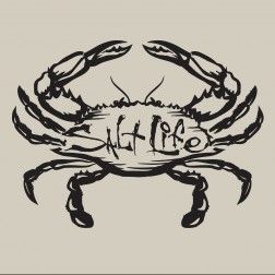 Salt Life Tattoo, Salt Life Stickers, Salt Life Decals, Crab Tattoo, Life Stickers, Key Tattoos, Projets Cricut, Life Logo, Star Stencil