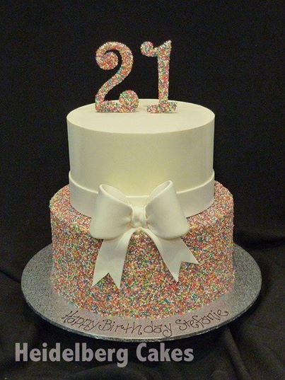 Sprinkle Cake Sprinkle Bday Cake, Pink Sprinkle Cake, Glitter Sprinkle Cake, Two Tier Sprinkle Cake, 21st Birthday Cake For Girls, Pink Ombre Cake With Sprinkles, 30th Birthday Cake, Different Types Of Cakes, 12 Birthday