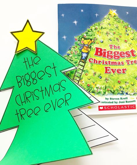 Christmas Tree Writing Activity, December First Grade Activities, Christmas Book Activities Kindergarten, First Grade Christmas Activities, Theme Reading Activities, 2nd Grade Christmas Crafts, Christmas Read Alouds, Winter Reading Activities, Santa Activity