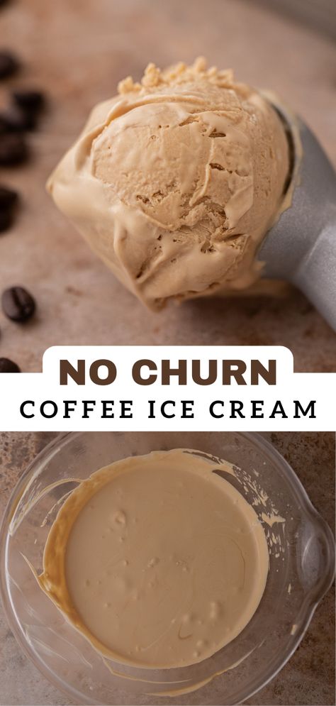 No Churn Coffee Ice Cream, Popsicle Stand, Coffee Ice Cream Recipe, Baked Desserts, Ice Cream Sprinkles, Ice Scream, Homemade Ice Cream Recipes, Coffee Ice, No Churn Ice Cream