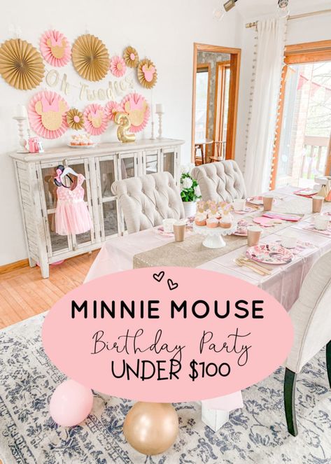 Amazon Finds: How to Throw a Minnie Mouse Birthday Party for $100 Minnie Mouse Photo Backdrop, Minnie Mouse Pastel Party, Small 1st Birthday Party Ideas, Cheap Birthday Party Ideas, Minnie Mouse Birthday Theme, Minnie Mouse Theme Party, Twodles Birthday, Minnie Mouse Birthday Party Decorations, Minnie Mouse First Birthday