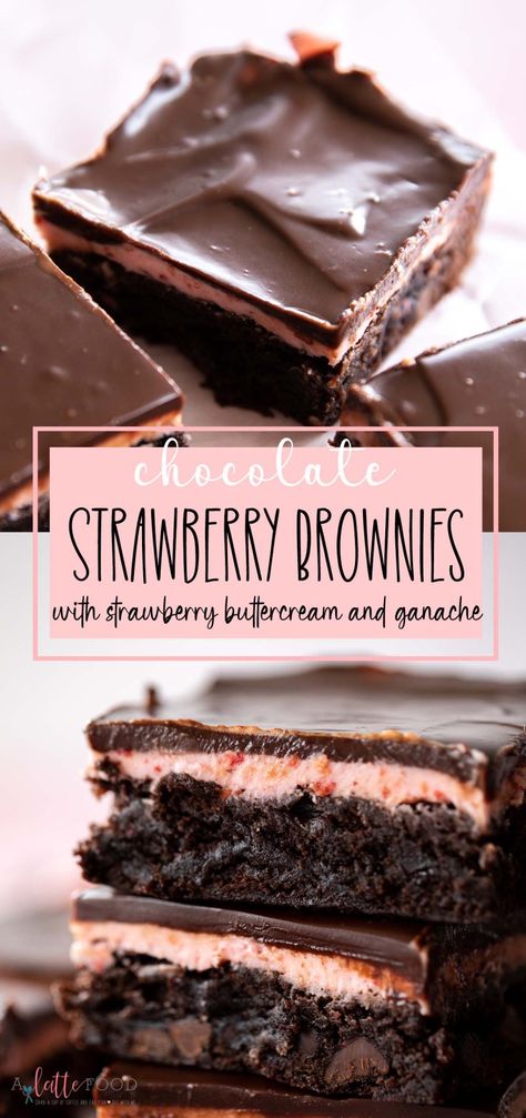 Homemade Strawberry Frosting, Strawberry Brownies Recipe, Dessert Bars Recipes Easy, Chip Recipes, Desserts With Chocolate Chips, Paris Bakery, Strawberry Brownies, Covered Strawberry, Strawberry Dessert Recipes