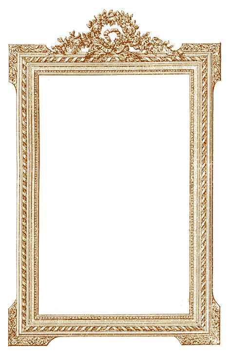 frame French Pictures, Printable Frames, Victorian Frame, The Graphics Fairy, Leaves Illustration, Vintage Borders, Graphics Fairy, Vintage Picture Frames, Borders And Frames