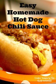 Hot Dog Concession Stand Dinner Party for Kids ~ Creative Designs by Toni ~ my life homemade ~ #ad #GameForBasketball #Cbias Chili For Chili Dogs Homemade, Fundraiser Food Ideas Concession Stands, Homemade Chili For Hotdogs, Hotdog Chilli, Easy Hot Dog Chili Recipe, Chili Dog Sauce Recipe, Easy Hot Dog Chili, Hot Dog Chili Sauce Recipe, Homemade Hot Dog Chili