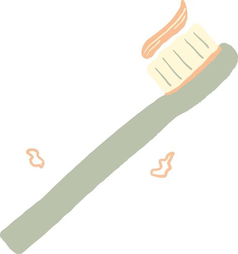 Bamboo Toothbrush Organic Zero Waste Living Illustration Toothbrush Illustration, Toothbrush Clipart, Bamboo Illustration, Kawaii Illustration, Bamboo Toothbrush, Zero Waste Living, Zero Waste, Brushing Teeth, Clip Art