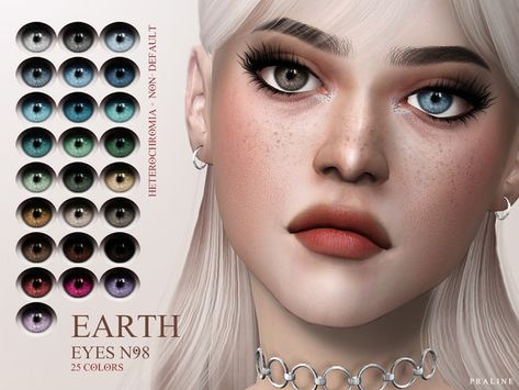 Pralinesims' Earth Eyes N98 NON-DEFAULT + HETEROCHROMIA Sims 4 Cc Hetrochormia Eyes, Earth Eyes, Sims Folder, Sims4 Makeup, Sims 4 Makeup, Cc Eyes, Cc Packs, Ts4 Mods, Sims 4 Cc Eyes