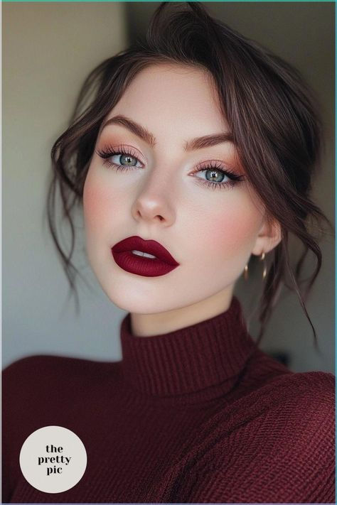 Winter Make Up, Date Night Makeup, Makeup Before And After, Red Lip Makeup, Night Beauty, Red Makeup, Inner Glow, Makijaż Smokey Eye, Stunning Makeup