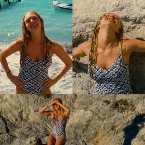 Mama Mia Swimsuit, Mamma Mia Bathing Suit, Mamma Mia Swimsuit, Sophie Mamma Mia Outfits, Mamma Mia Amanda Seyfried, Amanda Seyfried Mamma Mia, Sophie Mamma Mia, Sophie Sheridan, Donna Sheridan