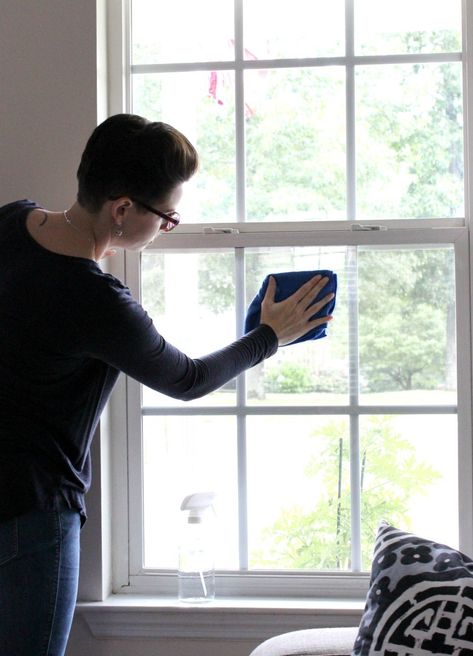 Why You Should Use DIY Glass Cleaner - Lela Burris Interior Storm Windows, Diy Glass Cleaner, Drafty Windows, Glazed Windows, Window Inserts, Storm Windows, Attic Spaces, Chevy Chase, Home Fix