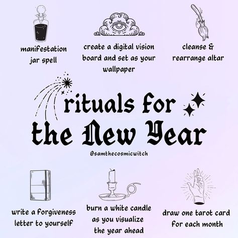 New Years Rituals, Simple Rituals, Witchcraft Tarot, Pagan Holidays, Jar Spells, Witch Tarot, Wiccan Magic, Grimoire Book, Wiccan Spell Book