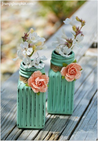 flower vases from salt pepper shakers, container gardening, crafts, flowers, gardening, home decor, repurposing upcycling Vasos Vintage, Creative Juice, Decor Ikea, Painted Jars, Diy Dollar Store Crafts, Diy Spring, Crafts To Make And Sell, Tree Crafts, Décor Diy