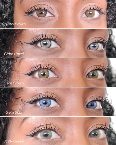 🦋 LOST IN YOUR EYES 💫FIVE colored lenses swatches.😎 Hesitant about which one is right for you? Do these have some inspiration for you? 🙌 Which one do you like? 💭⁠Thx: @itsteeannuhh⁠ | 70% off sitewide right now, shop on justkira.com 🛒⁠⁠⁠ Click the link for more!! 💘 ---- #CrystalBrown⁠ #CithaHazel⁠ #GemBrown⁠ #GemBlue⁠ #SL29Green #just4kira #coloredcontactlens #EYEstyle #fashion #chicforeyes Lost In Your Eyes, Coloured Contact Lenses, Colored Contact Lenses, Circle Lenses, Contact Lenses Colored, Colored Contacts, Contact Lenses, School Stuff, Your Eyes