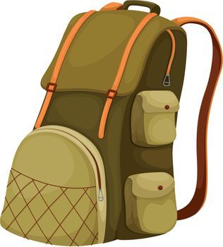 Backpacks Illustration, Cute Cartoon Print Travel Backpack, Backpack Clipart, 2d Backpack, Backpack Illustration, Backpack Vector, Safari Clipart, Free Vector Images, Clipart Images