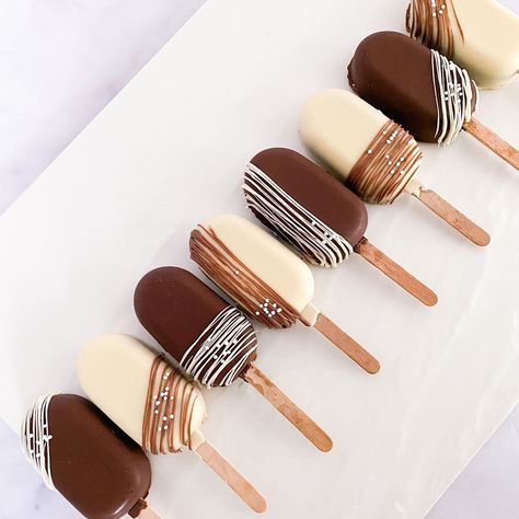 Aman Makes on Instagram: “Introducing The Cakesicles 🍭🍰 These can be filled with vanilla or chocolate cake and dipped in white/milk/dark chocolate. Been meaning to…” Cakesicle Recipes, Cake Pops Decoracion, Cakesicles Chocolate, Popsicle Cake Pops, Chocolate Cakesicles, Cakesicles Ideas, Popsicle Cake, Chocolate Names, Popsicles Cake