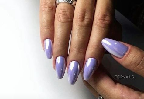 Crome Nails Purple, Purple Aurora Nails, Lavender Chrome Nails Almond, Purple Chrome Nails Almond, Purple Crome Nails Design, Purple Mirror Nails, Perpel Nail, Pretty Acrylic Nails Popular, Acrylic Nails Popular