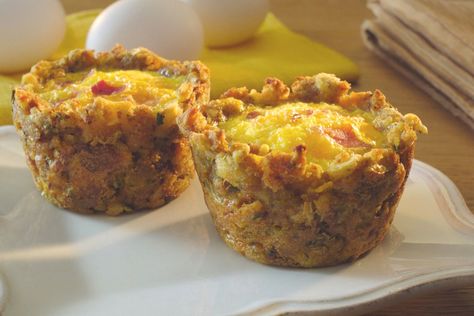 STOVE TOP Stuffin' Egg Muffin - My Food and Family Stove Top Stuffing Muffins, Thanksgiving Stuffing Muffins, Muffin Meals, Stove Top Stuffing Recipes, Stuffing Muffins, Stove Top Stuffing, Egg Muffins Recipe, Egg Muffin, Stove Top Recipes