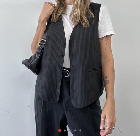 Oversized Waistcoat, Tailored Waistcoat, Waistcoat Outfit, Banana Republic Style, Designer Store, Mens Items, Minimal Outfit, Pinterest Account, Grey Fabric