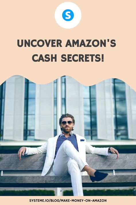 Man in a white suit and sunglasses sitting confidently on a bench, promoting tips to make money on Amazon. Amazon Private Label, Retail Arbitrage, Make Money On Amazon, Cold Hard Cash, Amazon Business, Delivery Driver, Amazon Seller, Amazon Merch, Amazon Fba