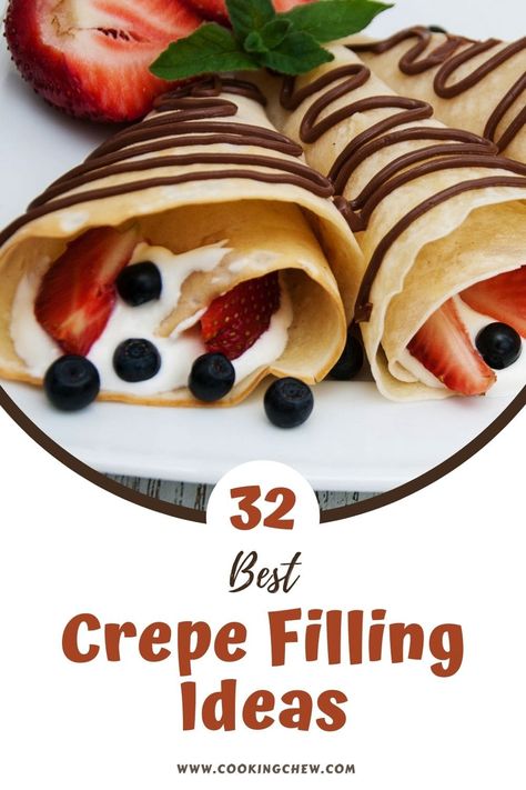 Things To Put In Crepes, Crepe Fillers, What To Put On Crepes, Fruit Crepes Recipe, Toppings For Crepes, Crepes Recipe Easy Filling Cream Cheese, Crepe Board Ideas, Blueberry Crepes Filling, Crapes Recipe Filling