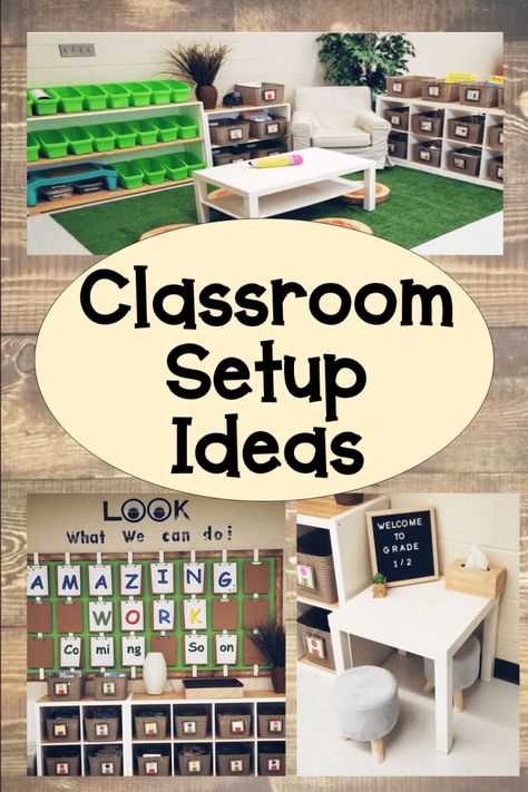 Classroom Setup Ideas Children and Teachers will Love Toddler Classroom Set Up, Small Classroom Setup, Classroom Setup Ideas, Quiet Bins, Setting Up A Classroom, Old Classroom, Year 2 Classroom, Kindergarten Classroom Setup, Preschool Rooms