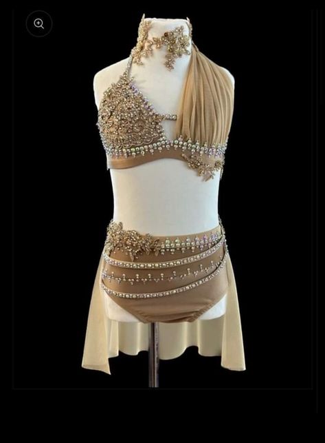 Gold Dance Costumes Lyrical, Gold Lyrical Dance Costumes, Brown Dance Costumes, Gold Dance Costumes, Jazz Solo Costumes, Red Dance Costumes, Contemporary Dance Outfits, Solo Dance Costumes, Cute Dance Costumes