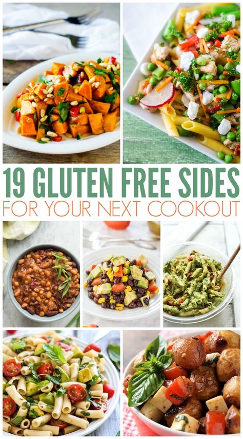 Looking for gluten free sides for your next cookout? These healthy gluten free recipes are the perfect addition to your menu and will please the whole crowd - even those who don't follow a gluten-free diet! via @wendypolisi Gluten Free Vegetables, Gluten Free Bbq, Sides Dishes, Bbq Side Dishes, Gluten Free Salads, Gluten Free Sides, Gluten Free Appetizers, Gluten Free Sides Dishes, Gluten Free Recipes For Breakfast