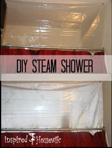 DIY Steam Shower Steam Bathroom, Home Steam Room, Valances For Living Room, Plastic Shower Curtain, Steam Bath, Steam Shower, Diy Shower, Steam Generator, Steam Showers