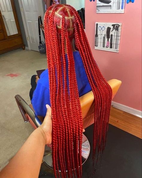 Red Braids, Best Braid Styles, Feed In Braids Hairstyles, Hairstyle Tutorials, Box Braids Hairstyles For Black Women, Cute Braided Hairstyles, Cute Box Braids Hairstyles, Quick Braided Hairstyles, Protective Hairstyles Braids