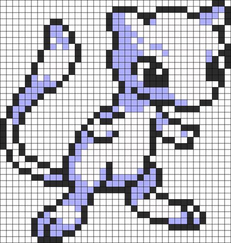 Mew Pokemon Perler bead pattern Hama Beads Pokemon, Mew Pokemon, Pixel Pokemon, Pokemon Cross Stitch Patterns, Pokemon Perler, Pokemon Cross Stitch, Modele Pixel Art, Pokemon Bead, Pokemon Mew