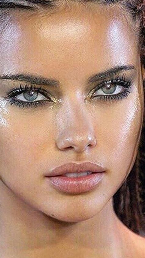 Eye Makeup Adriana Lima, 00s Eye Makeup, 2000s Victoria Secret Makeup, Adriana Lima Makeup Looks, 2011 Makeup Style, 2009s Makeup, 2005 Makeup Trends, 2004 Makeup Trends, 2009 Makeup Trends