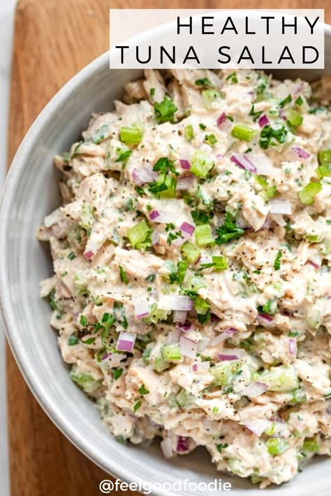 Lunchtime Meals, Healthy Tuna Salad, Healthy Foods To Make, Healthy Tuna, Tuna Sandwich, Tuna Salad Recipe, Healthy Food Facts, Tuna Recipes, Healthy Lunches