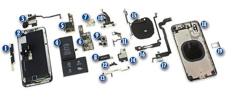 What you get for $999: iFixit took its iPhone X apart to reveal the handset has been radically redesigned on the inside as well as the outside. It found two batteries and a radical 'folded' circuit board. Iphone 13 Cracked Screen, How To Fix A Cracked Phone Screen, Disadvantages Of Mobile Phones, Apple Iphone Repair, Speaker Enclosure, Backless Bra, First Iphone, Mobile Phone Repair, Phone Repair