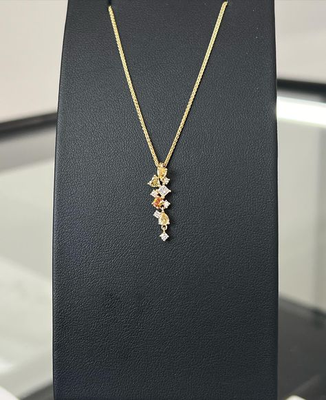 Harvest golds ✨This waterfall necklace is so stunning with 0.71 ct of natural browns, oranges, yellows, and champagne colored diamonds. Waterfall Necklace, Champagne Color, Natural Brown, Colored Diamonds, Champagne, Diamonds, Yellow, Gold, Quick Saves