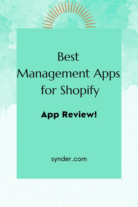 Teal background with text - best management apps for Shopify, app review. Apps For Business, Shopify Apps, App Reviews, Sales Manager, Shopify Store, Best Apps, Business Owner, Business Owners