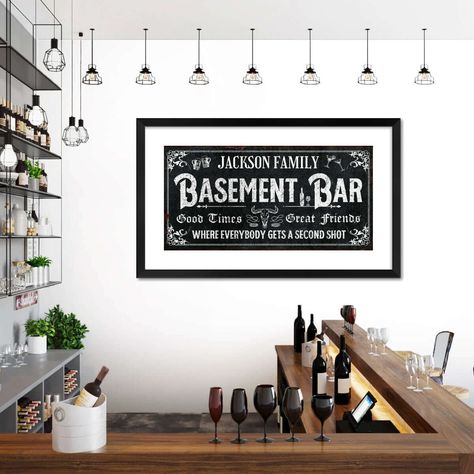 Basement Bar Sign Wall Art is a beautiful addition to any decor style. Bring this stunning canvas print into your home to easily refresh your walls and elevate your decor. Walk Up Basement, Basement Bar, Bar Sign, Sign Wall, Bar Signs, Great Friends, Wall Art Elephant, Personalized Signs, Art Elephant