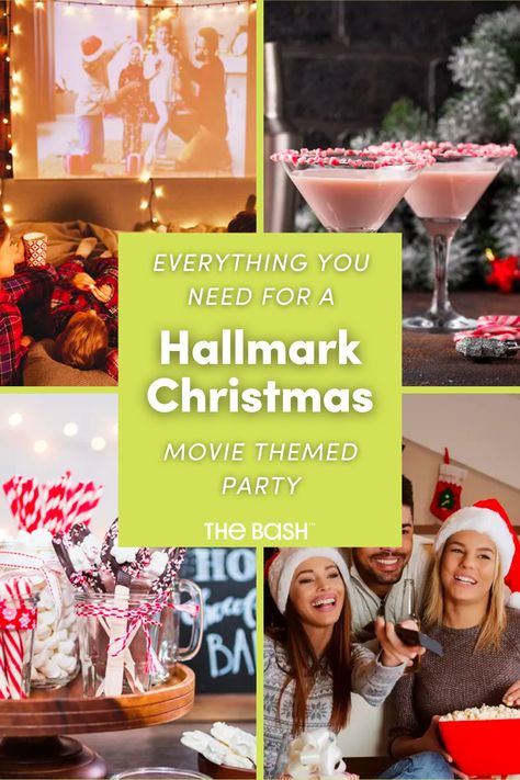 Hallmark Christmas Themed Party, Hallmark Movie Themed Party, Hallmark Christmas Movie Party Ideas, Hallmark Movie Night Party, Hallmark Movie Party Ideas, Hallmark Christmas Party Ideas, Hallmark Party Ideas, Christmas Movie Themes, Hallmark Movie Party