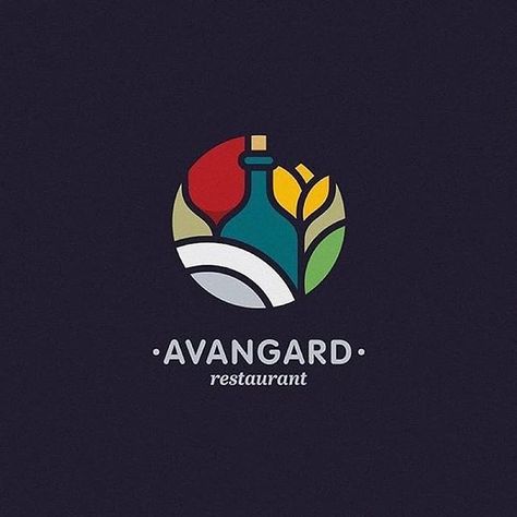 Logo Author Graphic Designer on Instagram: “Avangard Restaurant Logo See how dish , glass , bottle and flower are composed so amazingly 😍😍 . What do you think about this awesome…” Food Blog Design, Startup Logo Design, Typographie Logo, Restaurant Logos, Inspiration Logo Design, Handwritten Logo, Startup Logo, Food Logo Design, Restaurant Logo