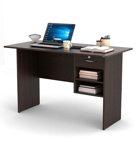 Or this sturdy wooden desk will make you feel so much more productive than when you just work from your couch - ₹4,549 (MRP: ₹7,199) Yellow Bookshelves, Wood Study Table, Modern White Desk, Josh Norman, Golden Coffee Table, Ergonomic Office Furniture, Work Desks, Table Laptop, Single Seater Sofa